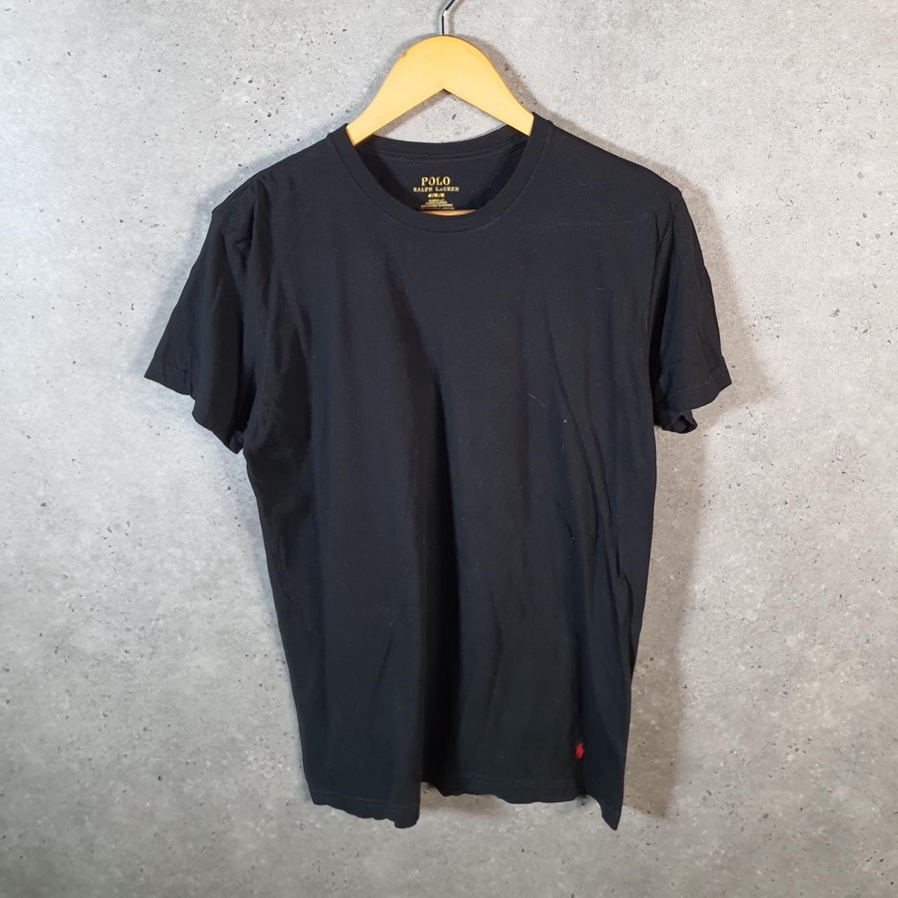 Vintage Ralph Lauren Polo T Shirt Men’s Medium Black Embroidered Pony Classic Fit C9099