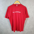 Vintage Jerzees SS Maroons USA 90s Single Stitch T Shirt Men’s XL Red C8954