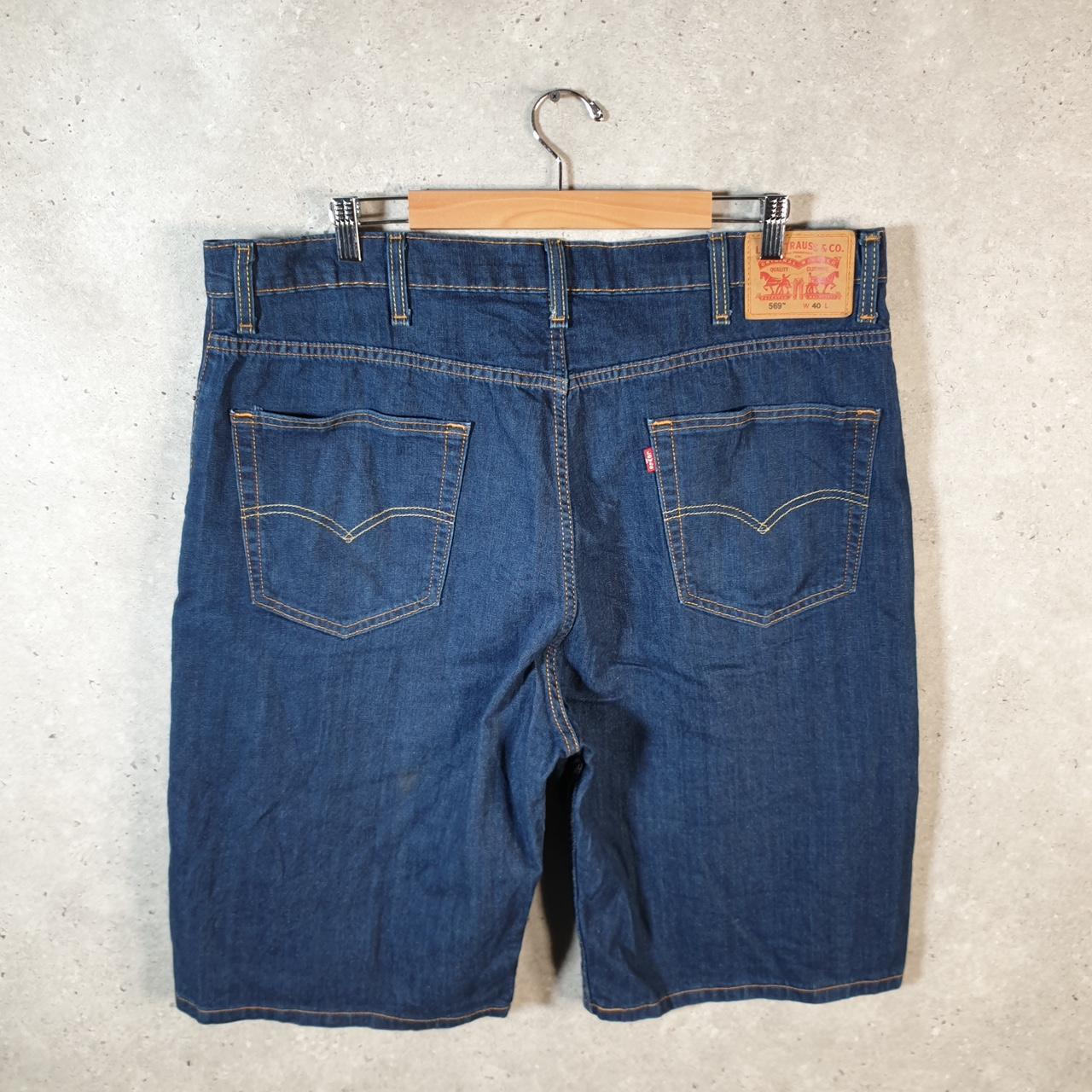 Vintage Levi’s 569 Baggy Shorts Jorts Cargo Men’s W40 Blue Relaxed Denim