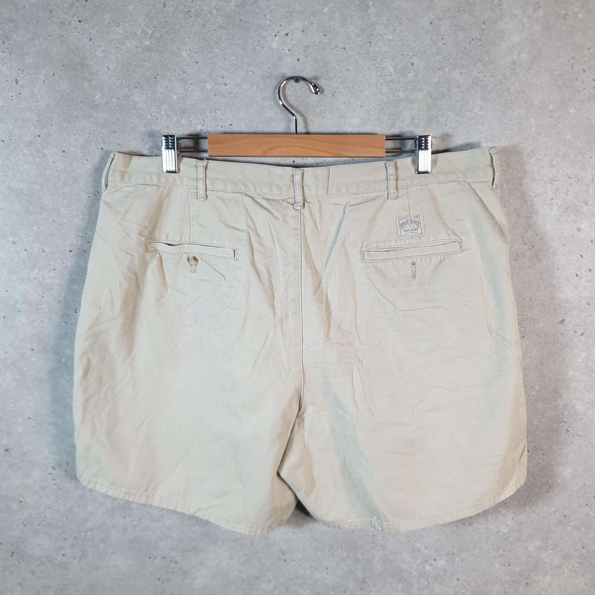 Vintage Ralph Lauren Polo Shorts Jorts Chino Cargo Men’s W38 Brown Baggy Cotton A4266