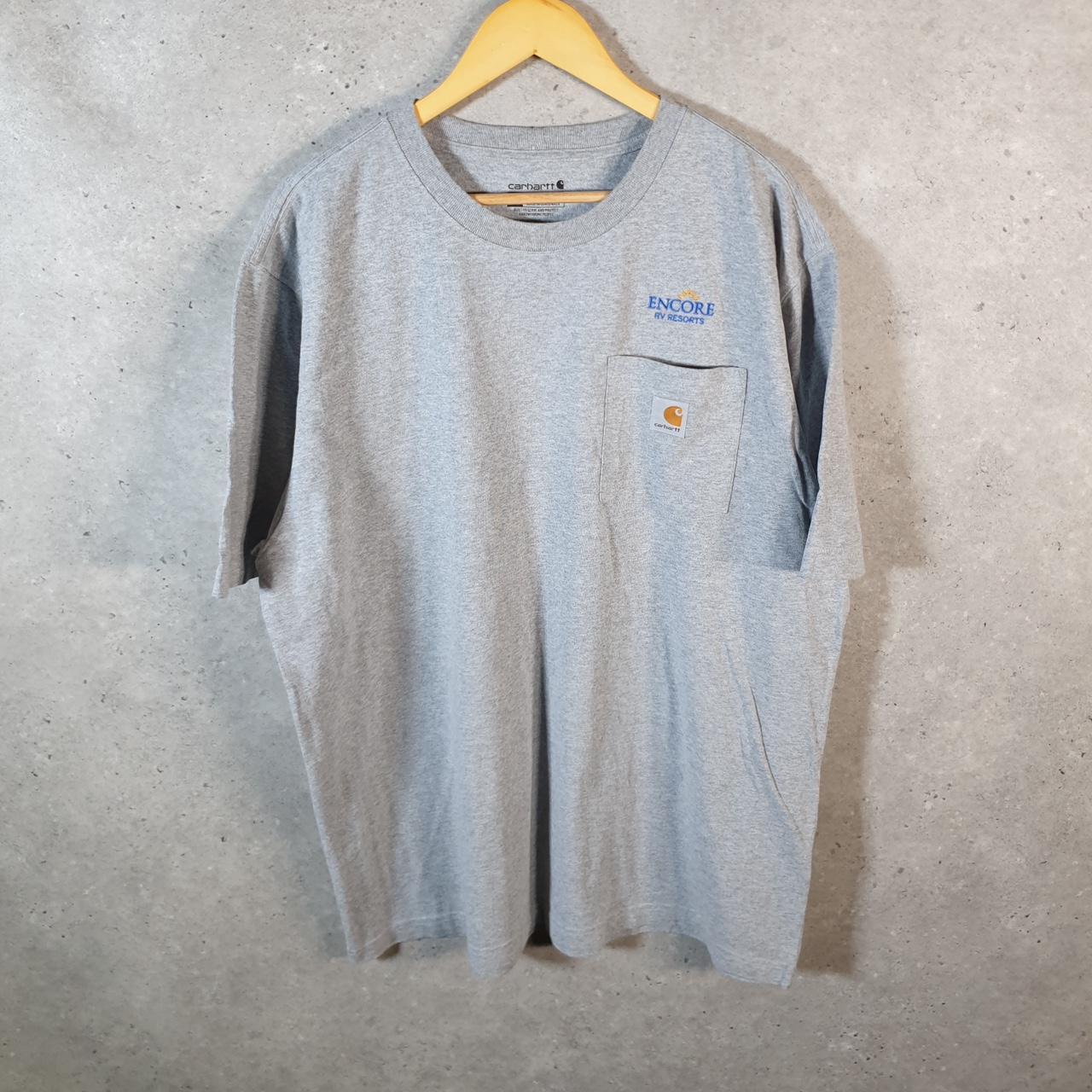 Vintage Carhartt Pocket T Shirt Men’s Large Grey Workwear Chore Utility Loose Fit