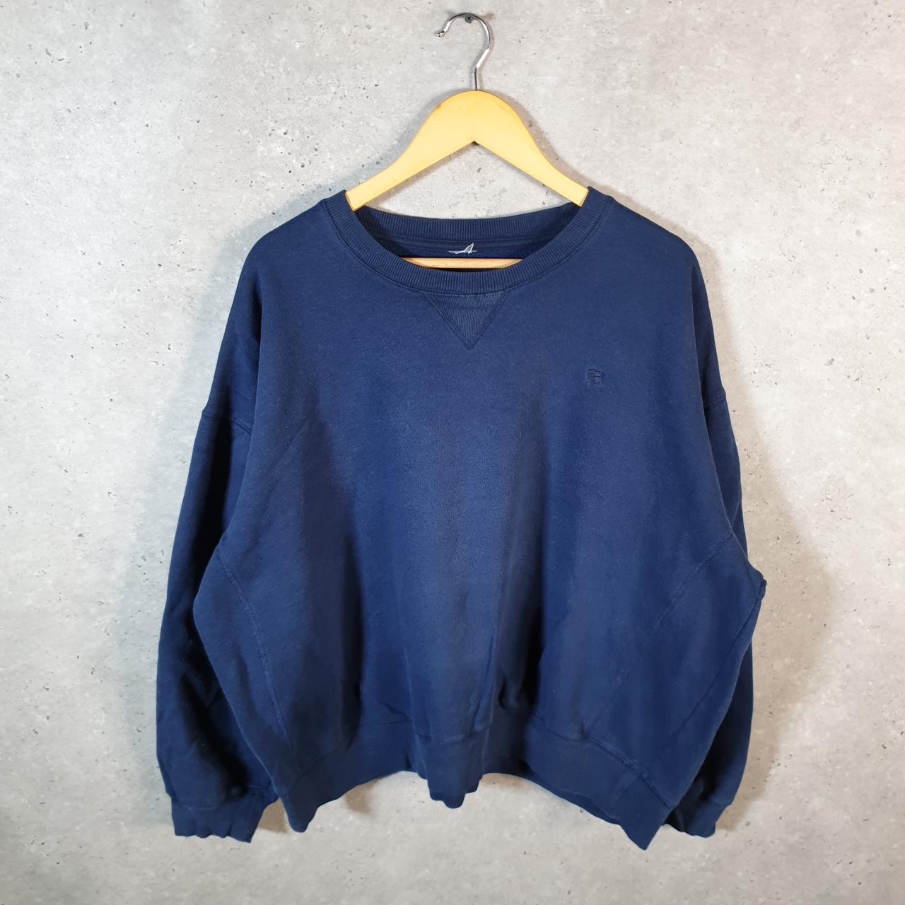 Vintage Russell Athletic Sweatshirt Men’s 2XL Navy Blue USA Baggy Blank