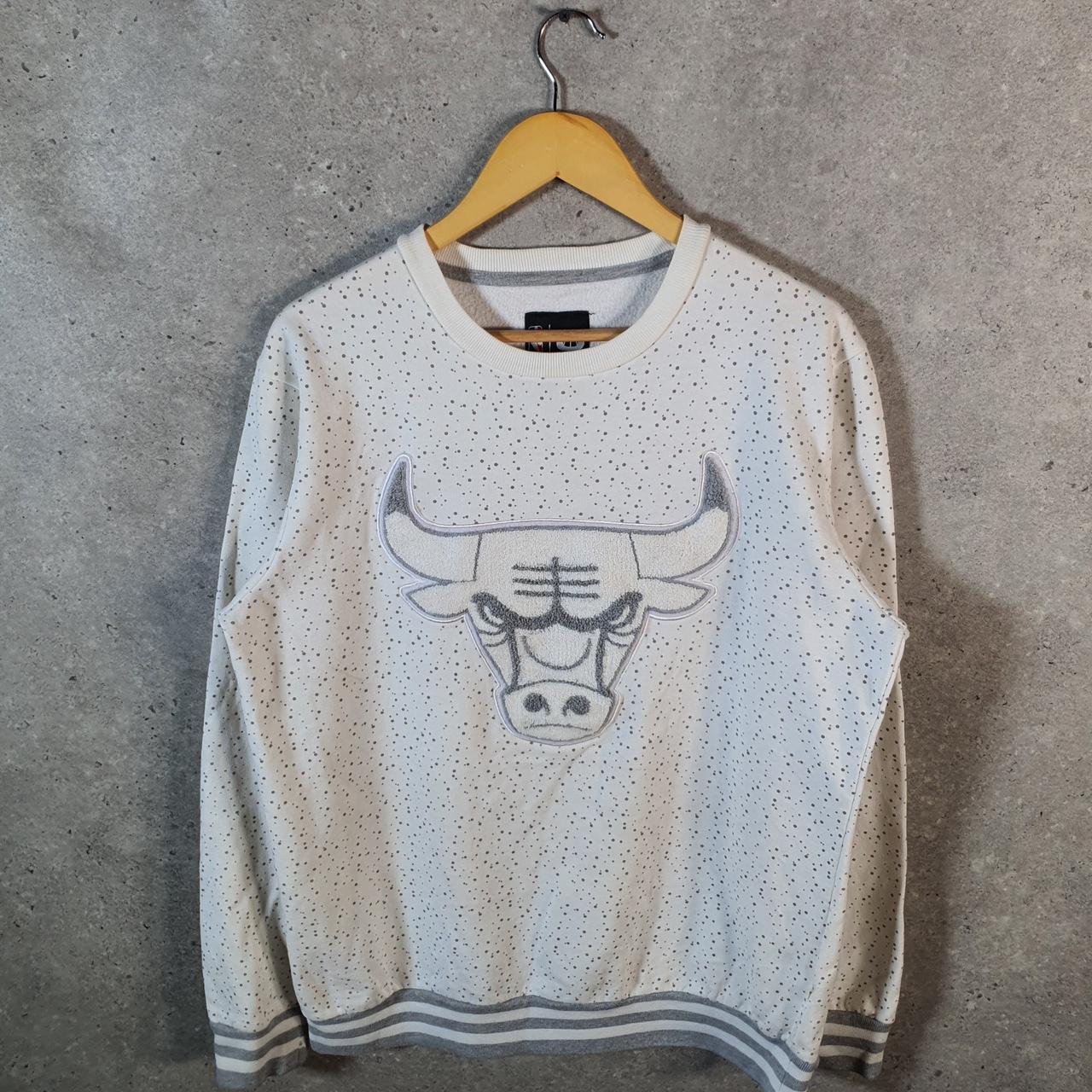 Vintage NBA Chicago Bulls Sweatshirt Men’s XL White Pullover Pro Sport USA