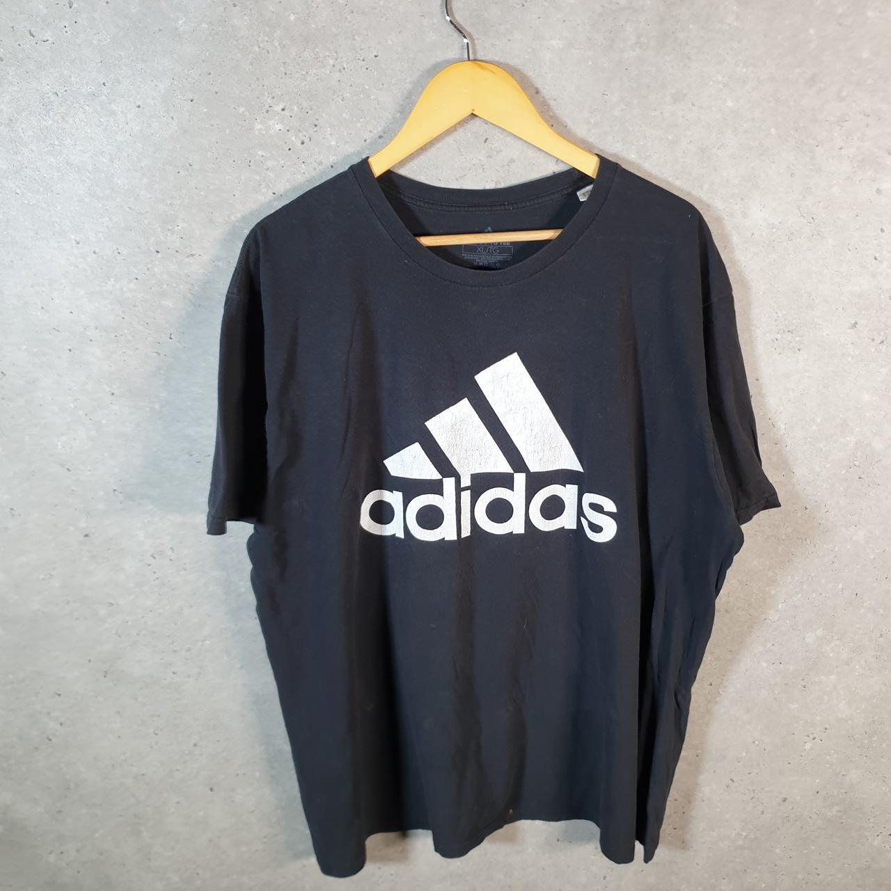 Vintage Adidas Go To Tee T Shirt Men’s XL Black Three Stripes Logo Athletic