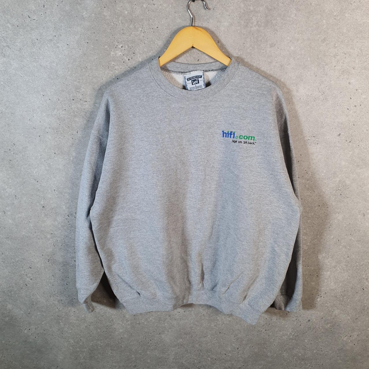 Vintage Lee Ultraweight Sweatshirt Men’s Large Grey USA Hifi.Com Pullover