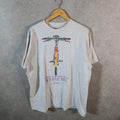 Vintage 1992 John D Wibberley Mountain Bike USA Single Stitch T Shirt Men’s Large Grey C7978