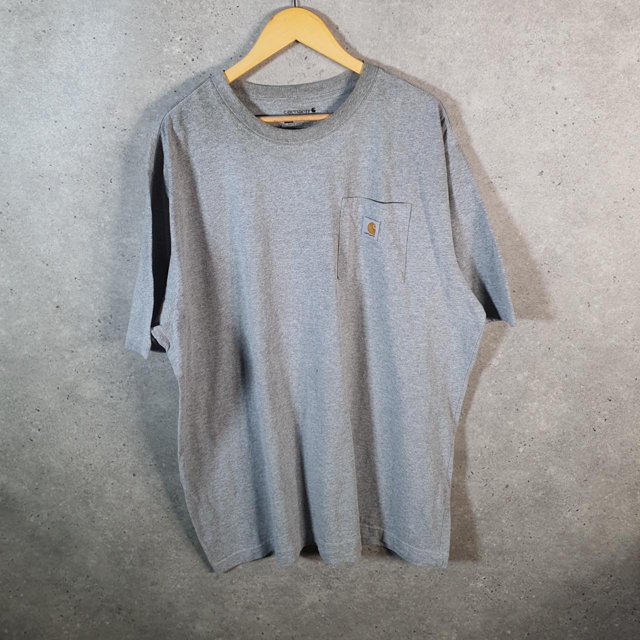 Vintage Carhartt Pocket T Shirt Men’s XL Tall Grey Workwear Chore Utility Loose Fit C9755