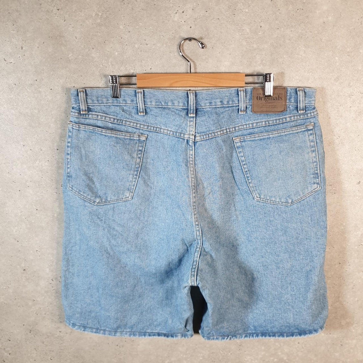 Vintage Wrangler Denim Shorts Jorts Cargo Men’s W40 Blue Baggy Cotton