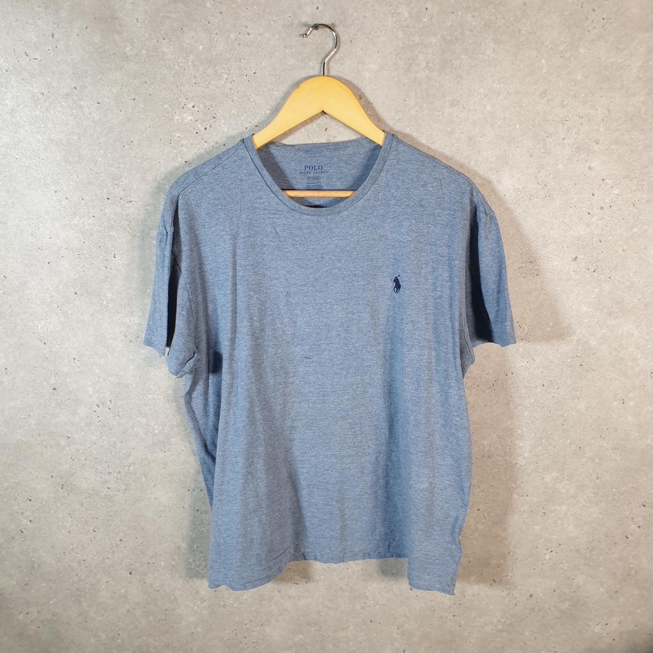 Vintage Ralph Lauren Polo T Shirt Men’s Medium Blue Embroidered Classic Fit Pony C9146