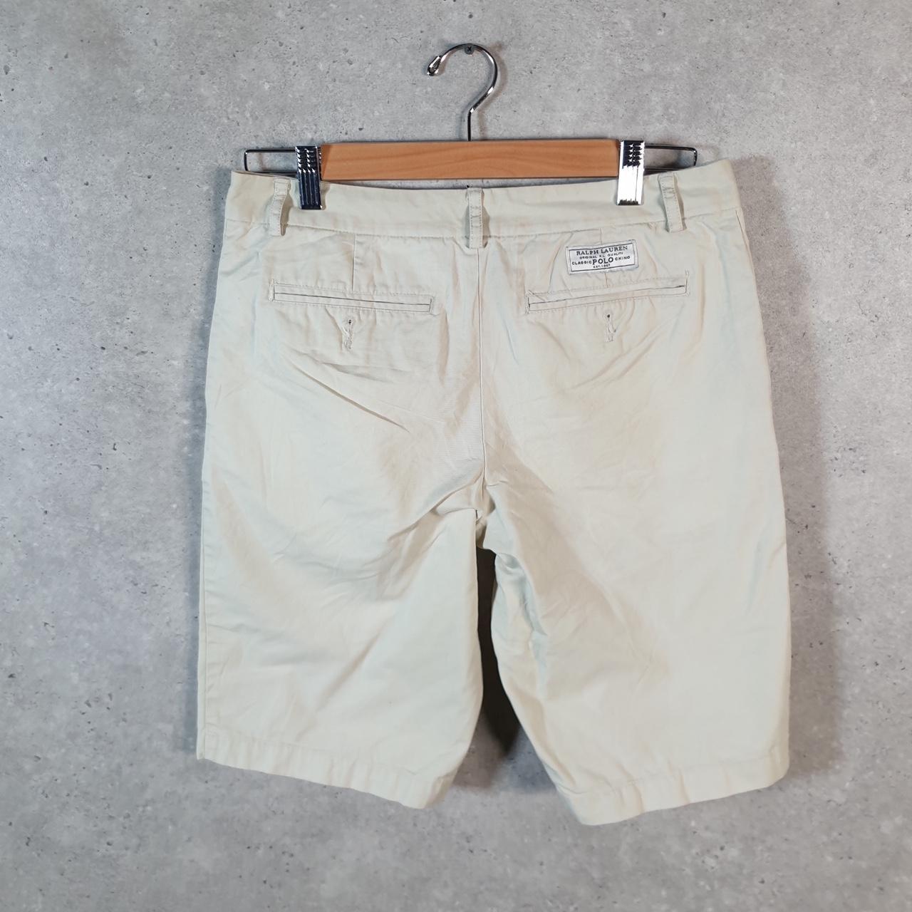 Vintage Ralph Lauren Polo Shorts Jorts Chino Cargo Womens W30 Beige Baggy Cotton