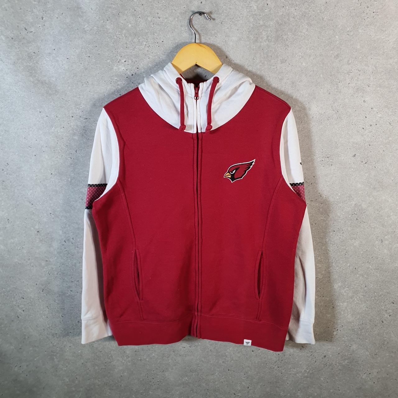 Vintage NFL Arizona Cardinals Hoodie Womens Medium Red Full Zip USA Pro Sport