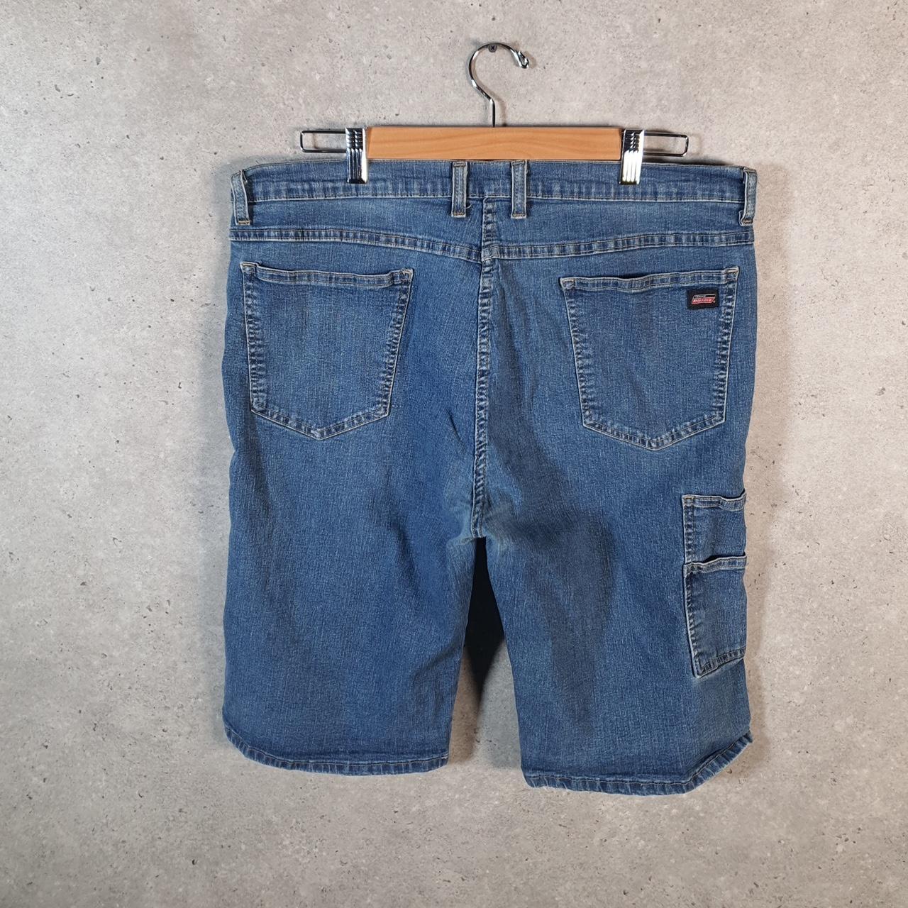 Vintage Dickies Carpenter Shorts Jorts Jeans Men’s W38 Blue Denim Relaxed Fit Baggy Workwear Big Fish Vintage