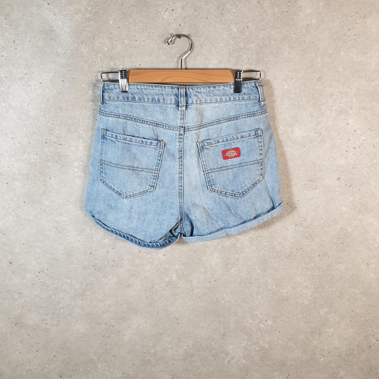 Vintage Dickies Baggy Chino Shorts Jorts Cargo Womens W25 Blue Denim Loose Fit