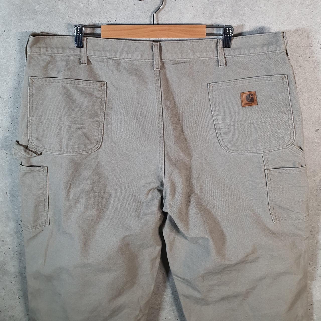 Vintage Carhartt Carpenter Trousers Mens W44 L32 Grey Original Dungaree Fit Workwear USA