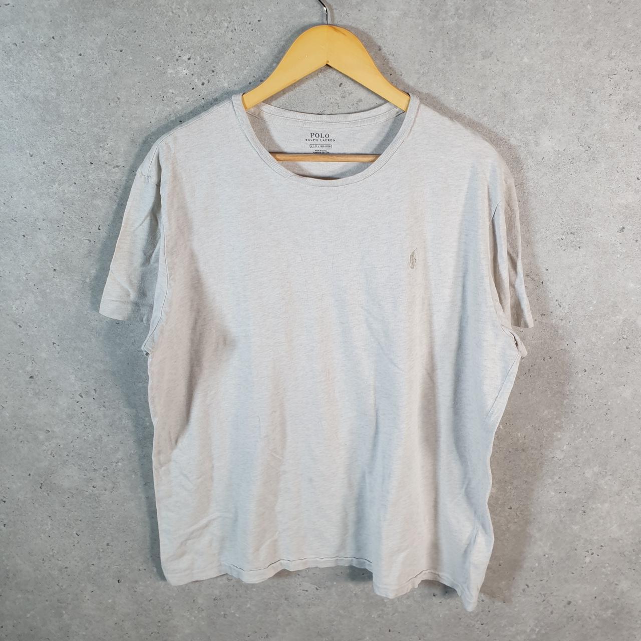 Vintage Ralph Lauren Polo T Shirt Men’s Large Grey Embroidered Classic Fit Pony C8591
