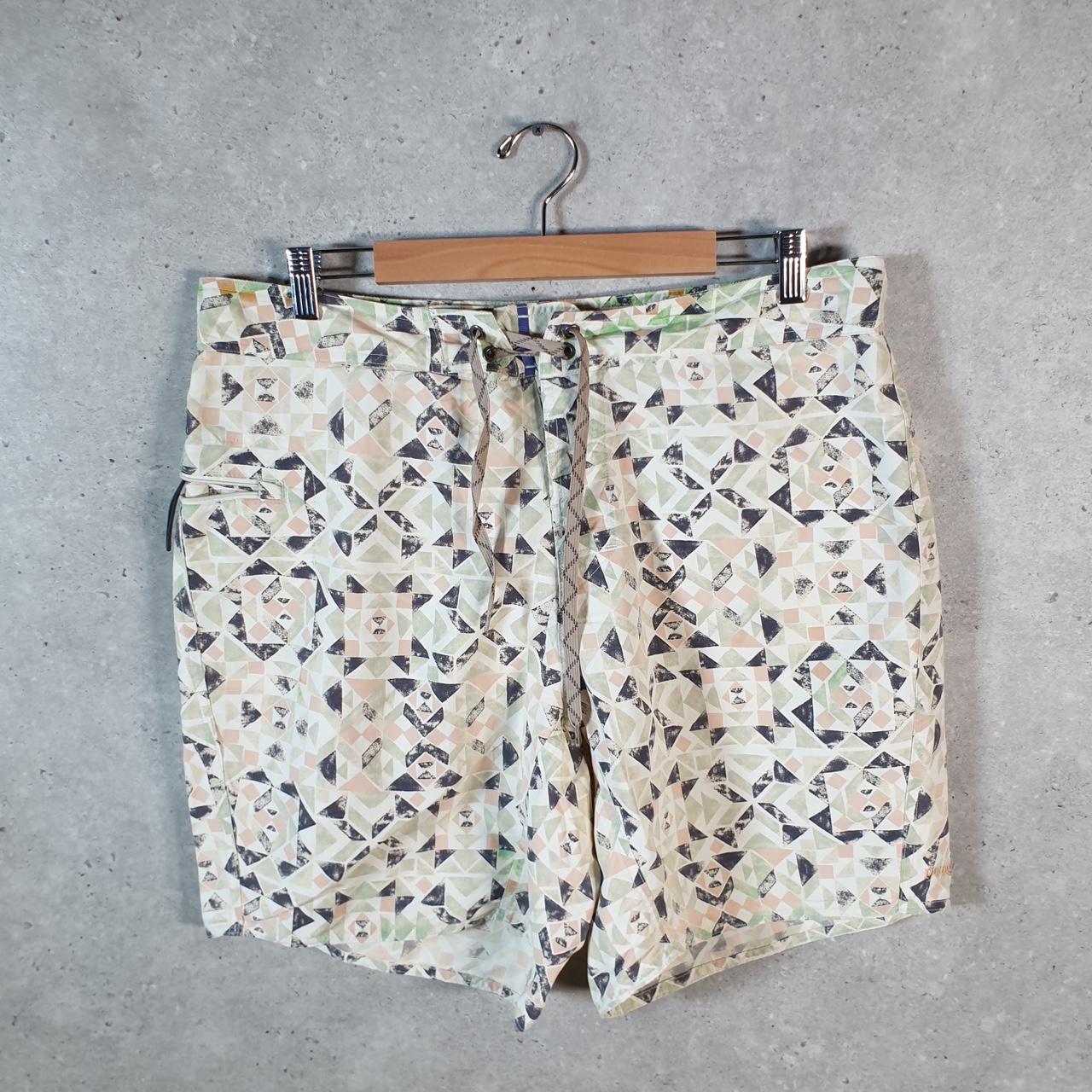 Vintage Patagonia Baggies Shorts Jorts Cargo Mens W36 Fishing All Over Print Cotton A4785