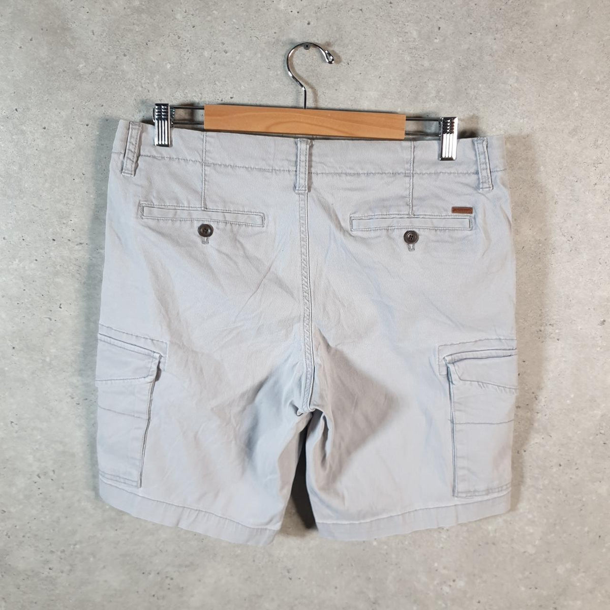 Vintage Chaps Ralph Lauren Chino Shorts Jorts Cargo Men’s W34 Beige Baggy Cotton A4280