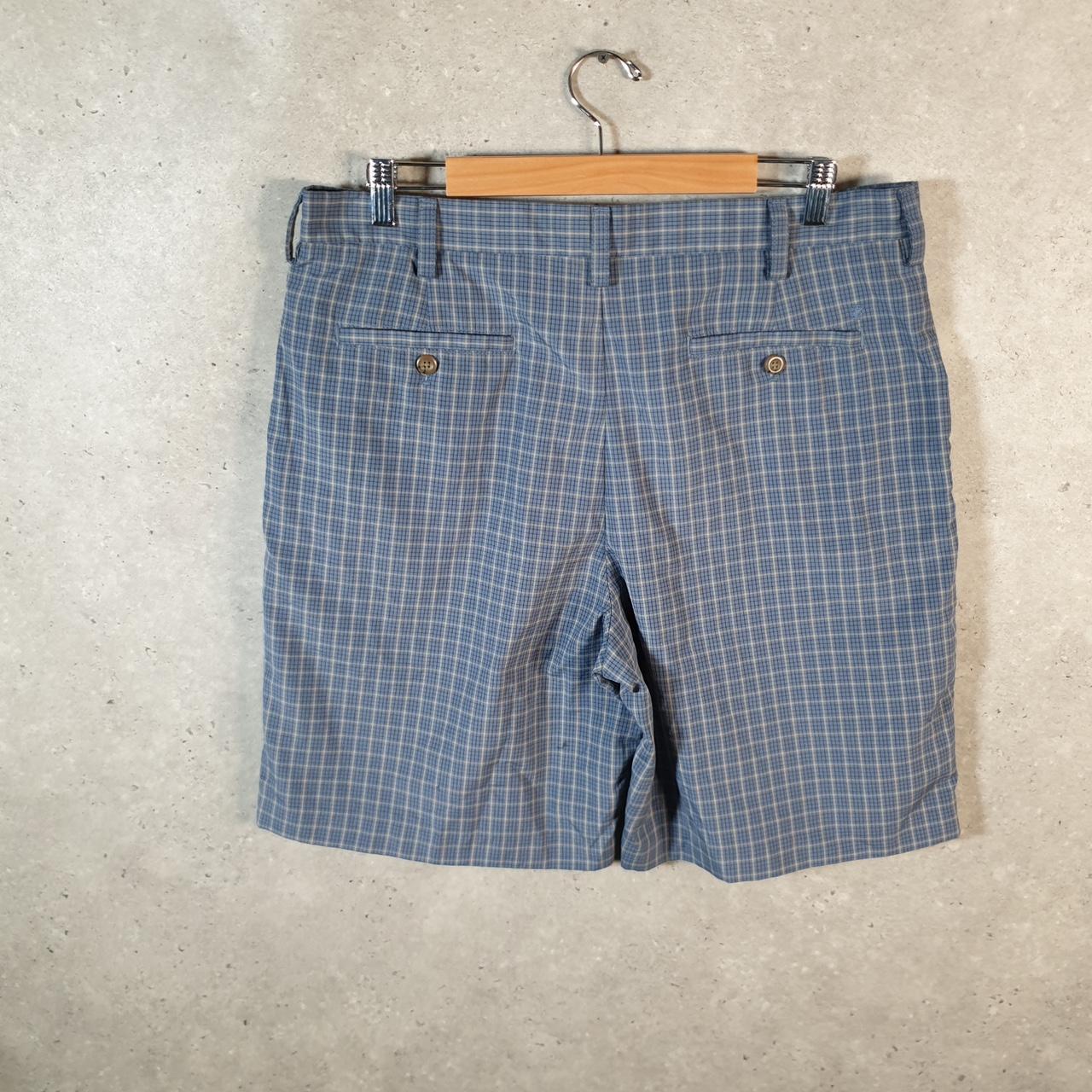 Vintage Izod Shorts Jorts Cargo Men’s W36 Checkered Chino Pockets Baggy Cotton