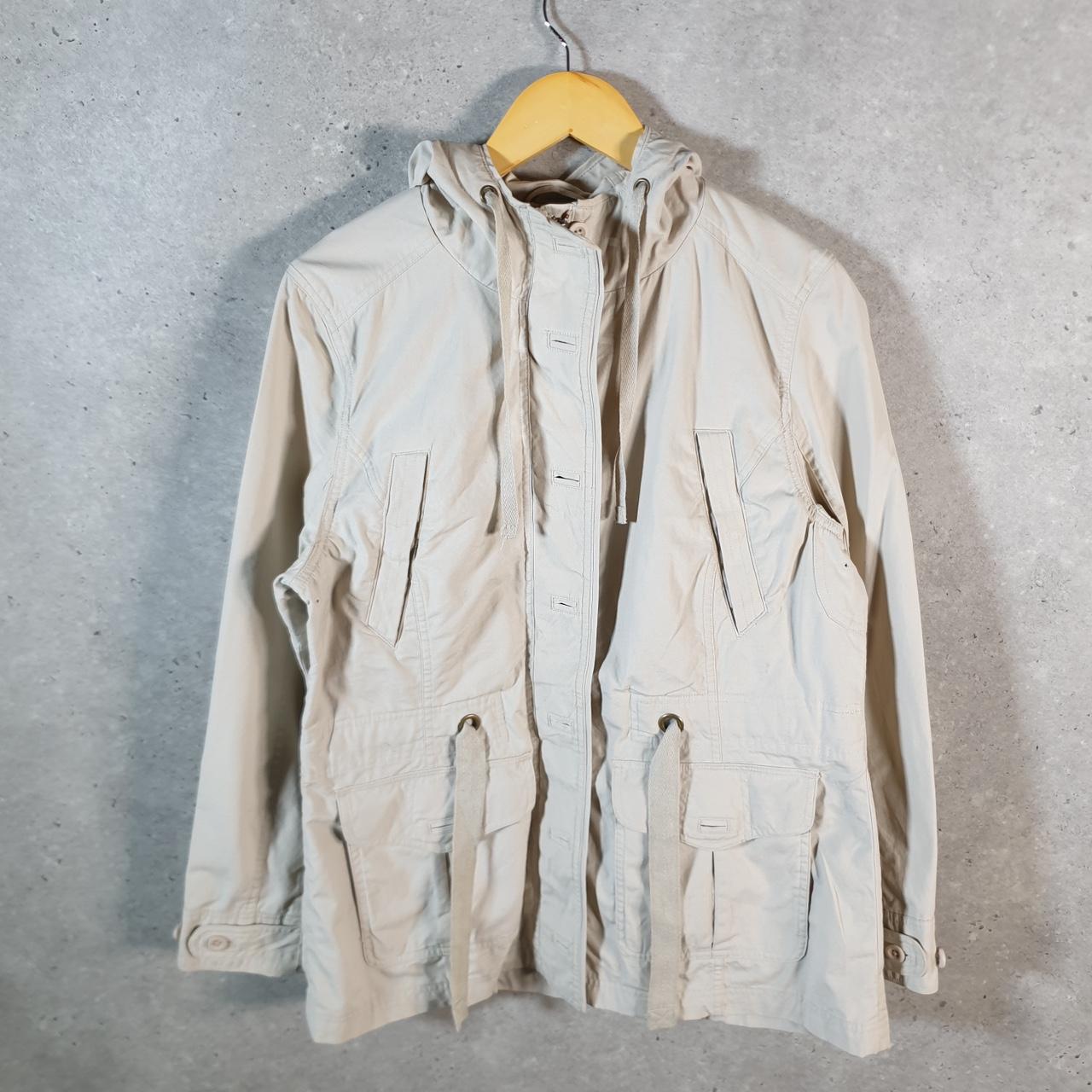 Vintage L.L. Bean Outdoors Nylon Jacket Womens Small Brown Hooded Waterproof