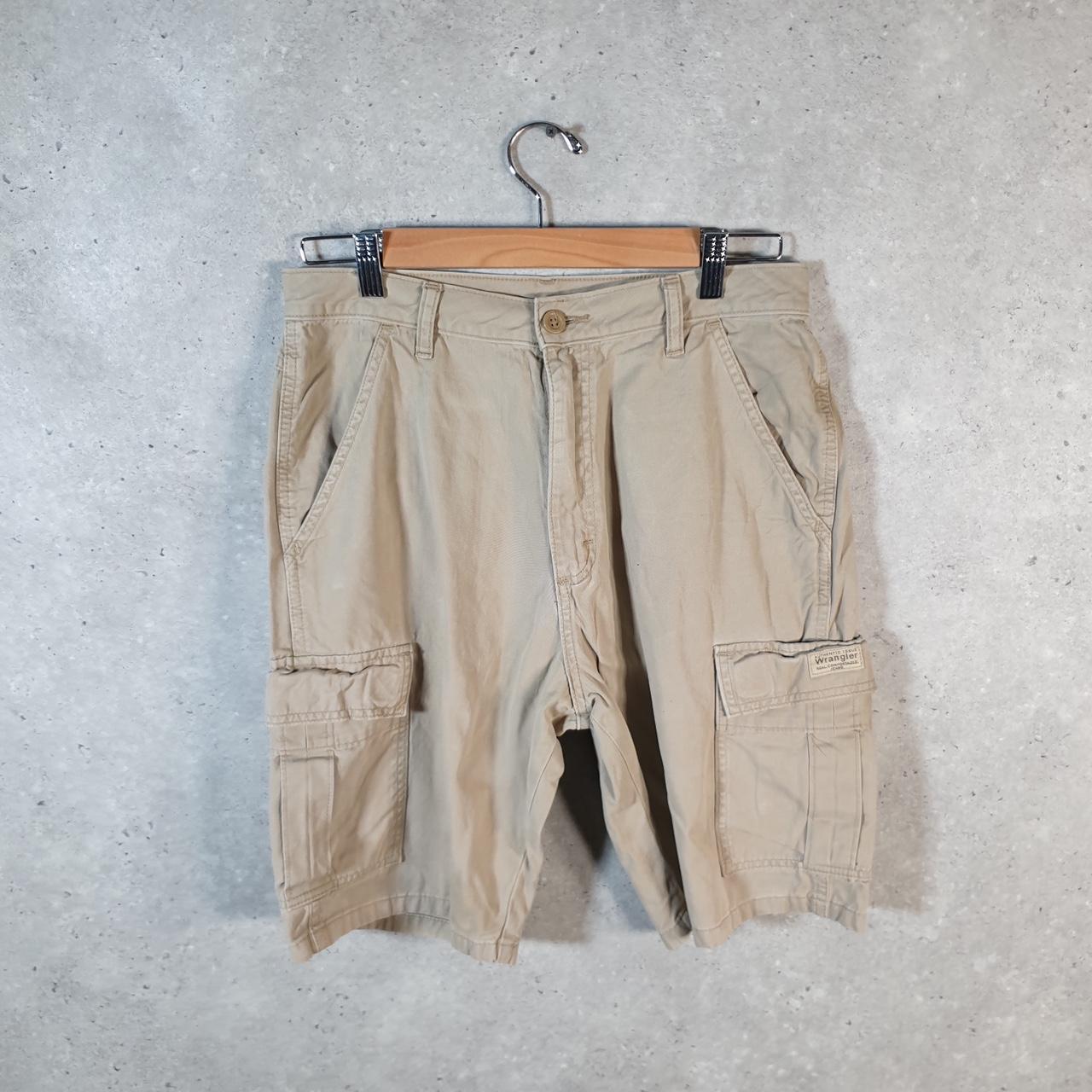 Vintage Wrangler Chino Shorts Jorts Cargo Men’s W30 Brown Baggy Cotton