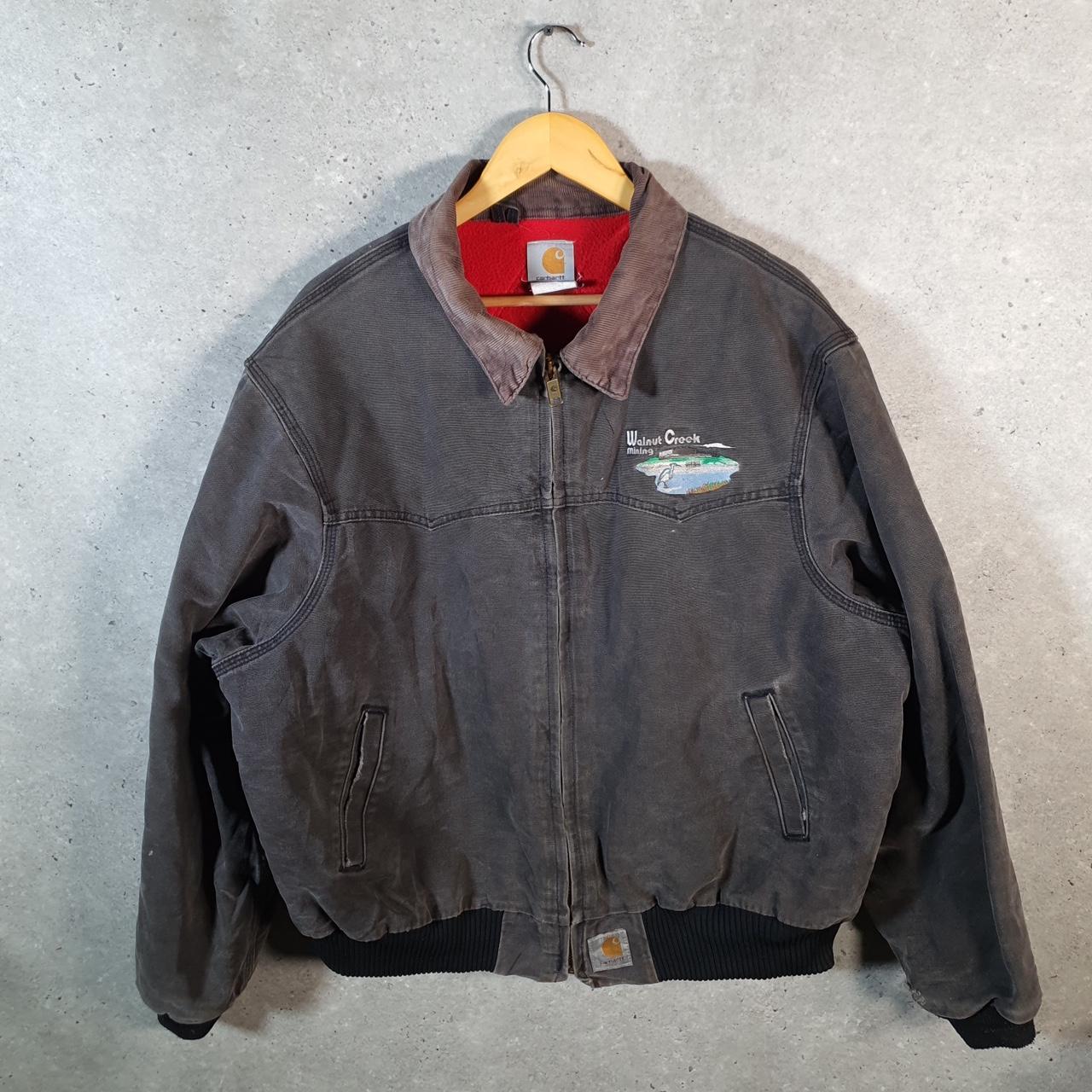 Vintage Carhartt Santa Fe Work Jacket Men’s 2XL Black J13 BLK USA Big Fish Vintage