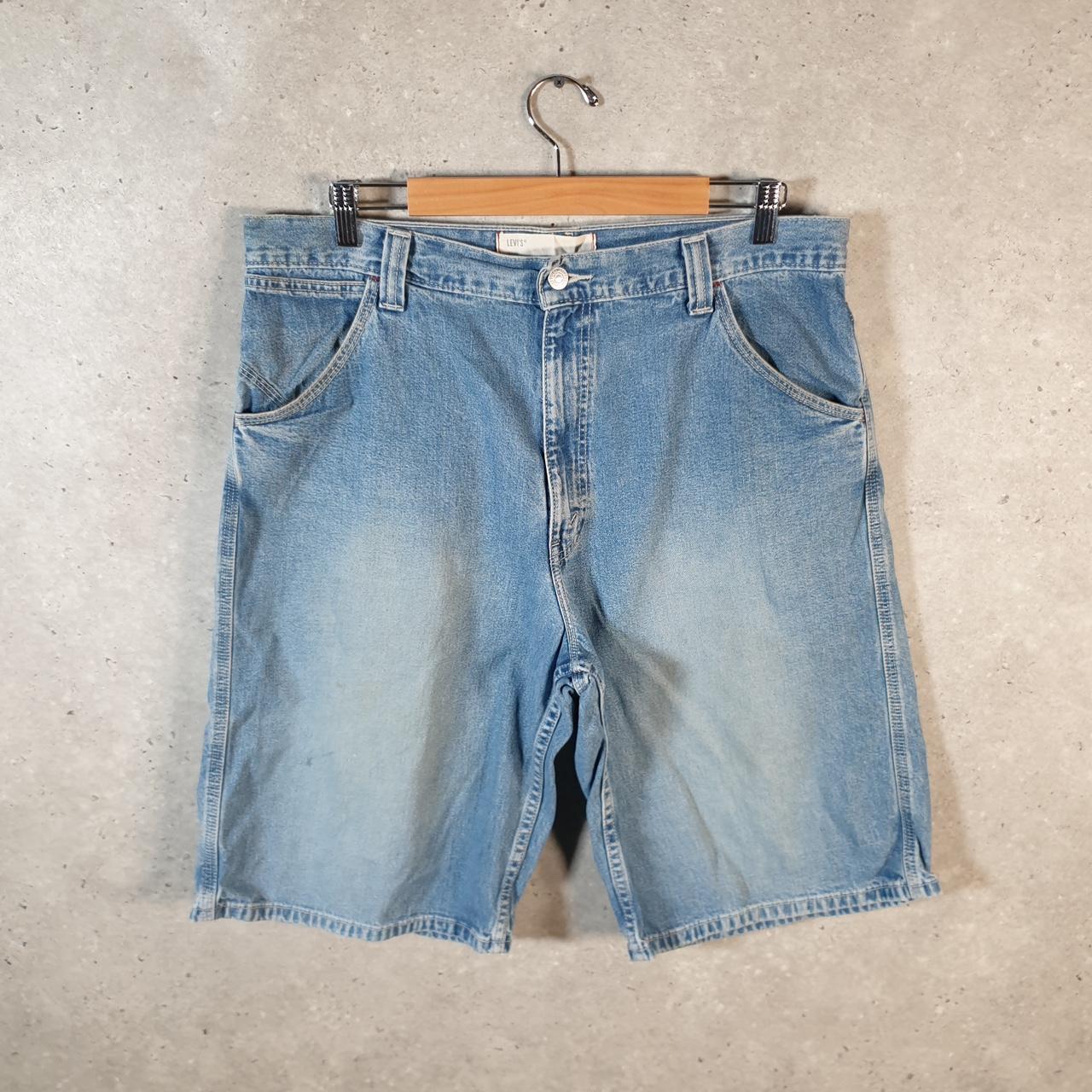 Vintage Levi’s Baggy Shorts Jorts Cargo Mens W36 Blue Relaxed Denim