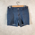 Vintage Lee Baggy Shorts Jorts Cargo Womens W32 Blue Relaxed Denim