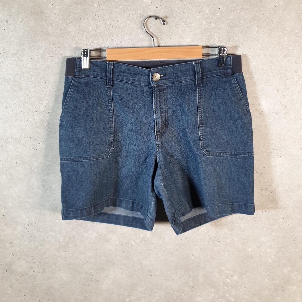 Vintage Lee Baggy Shorts Jorts Cargo Womens W32 Blue Relaxed Denim