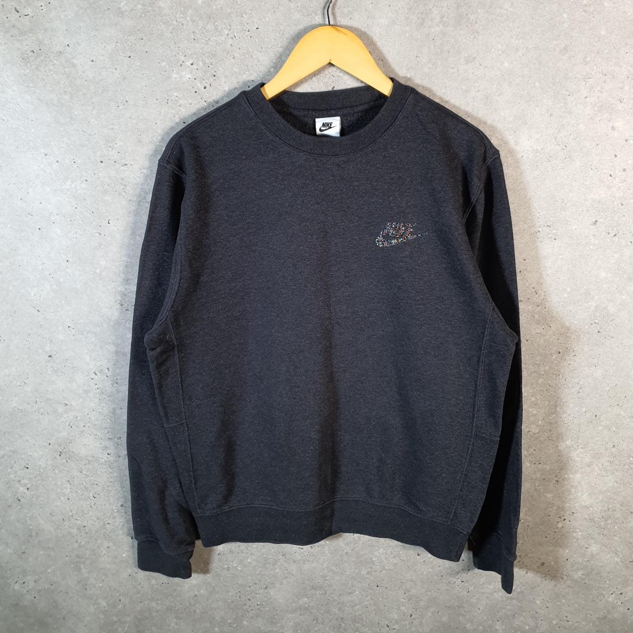 Vintage Nike Club Sweatshirt Men’s Small Grey Swoosh Y2K Pullover Logo
