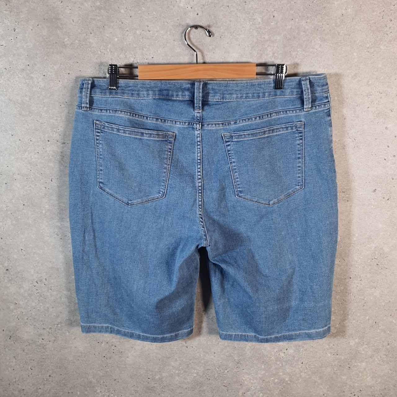 Vintage Lee Mid Rise Baggy Shorts Jorts Cargo Womens W34 Blue Relaxed Denim A4473