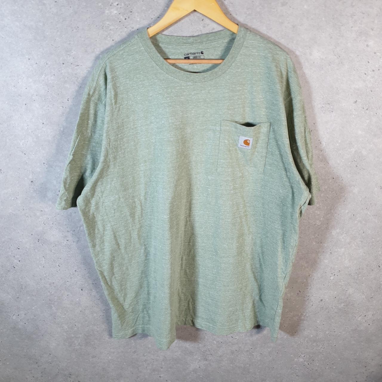 Vintage Carhartt Pocket T Shirt Men’s XL Green Workwear Chore Utility Loose Fit