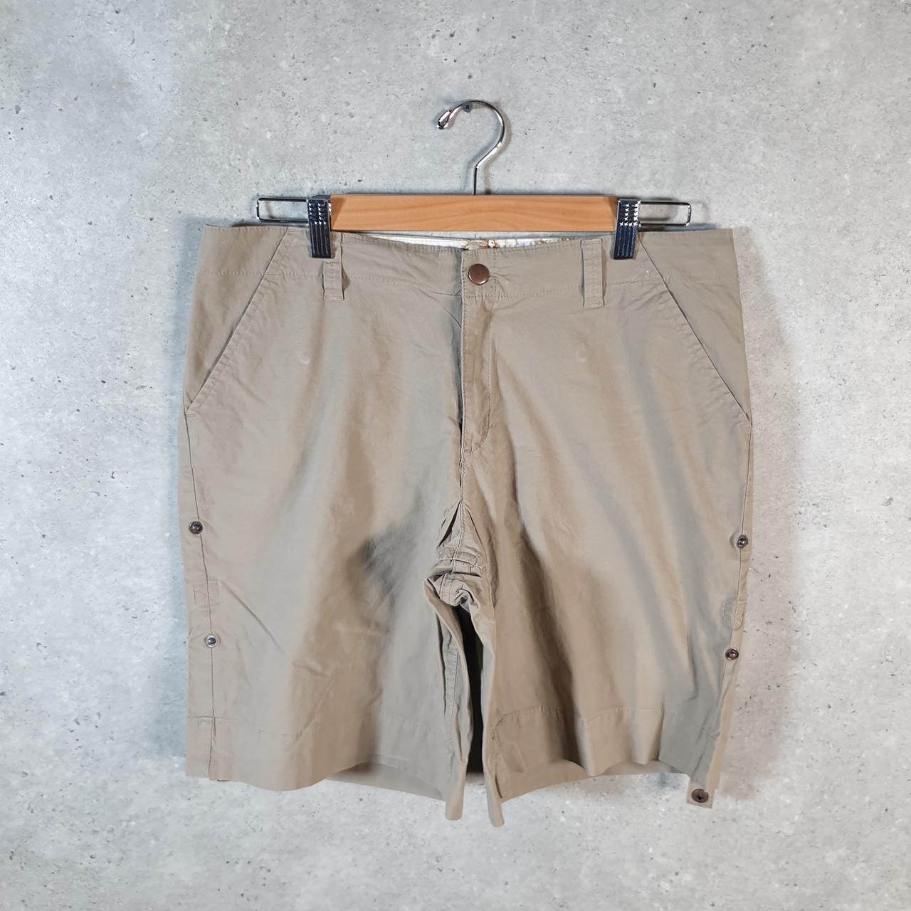 Vintage Izod Golf Chino Shorts Jorts Cargo Womens W32 Brown Baggy Cotton