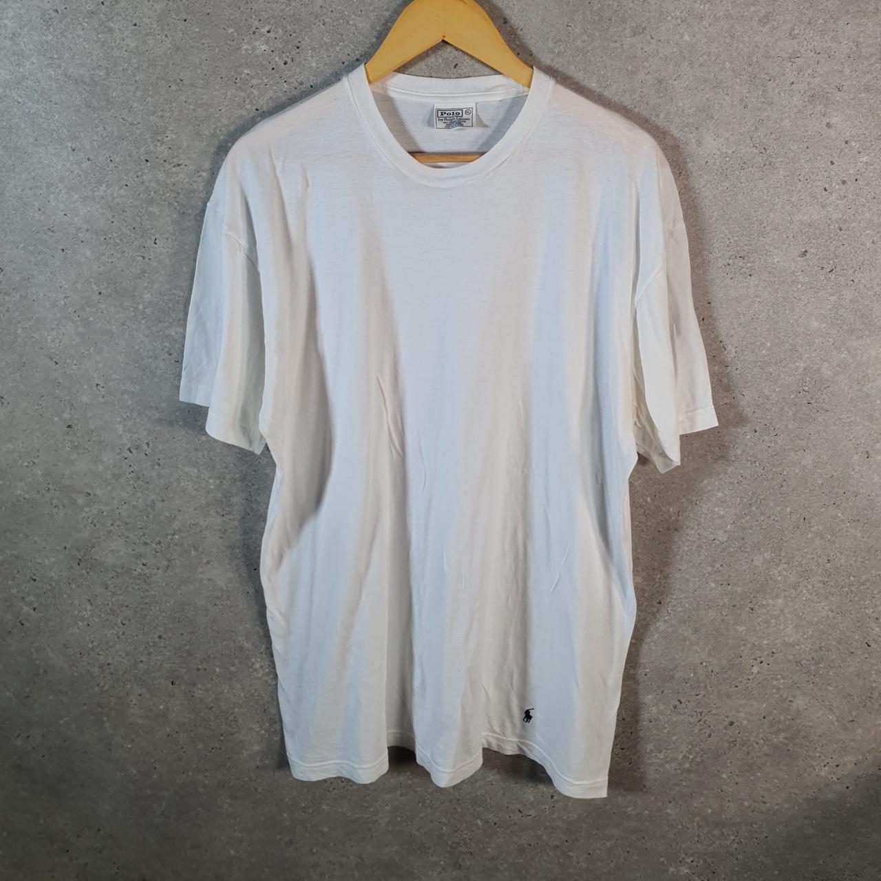 Vintage Ralph Lauren Polo Sport T Shirt Men’s XL White  Classic Fit Embroidered Pony C8682