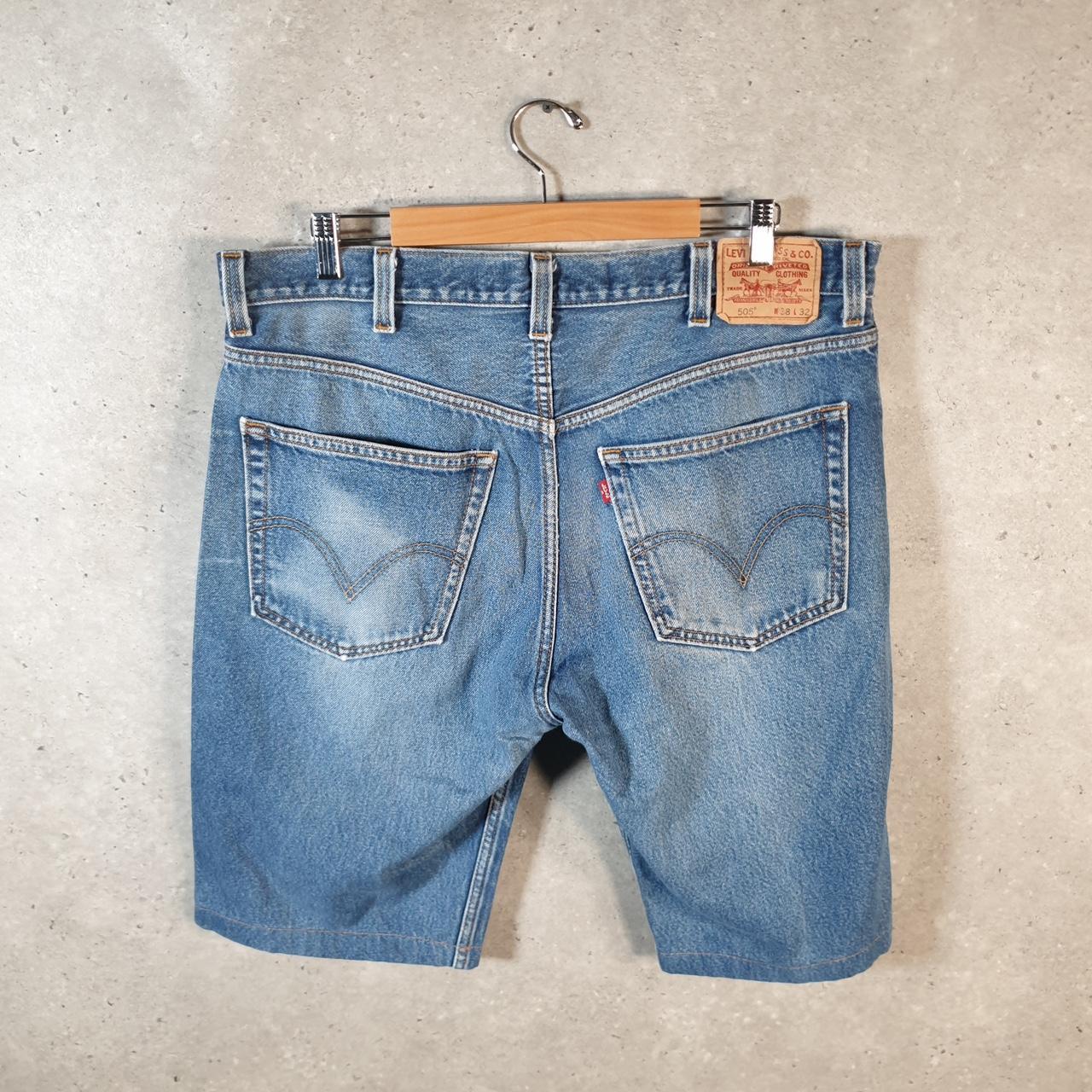 Vintage Levi’s 505 Baggy Shorts Jorts Cargo Mens W38 Blue Relaxed Denim