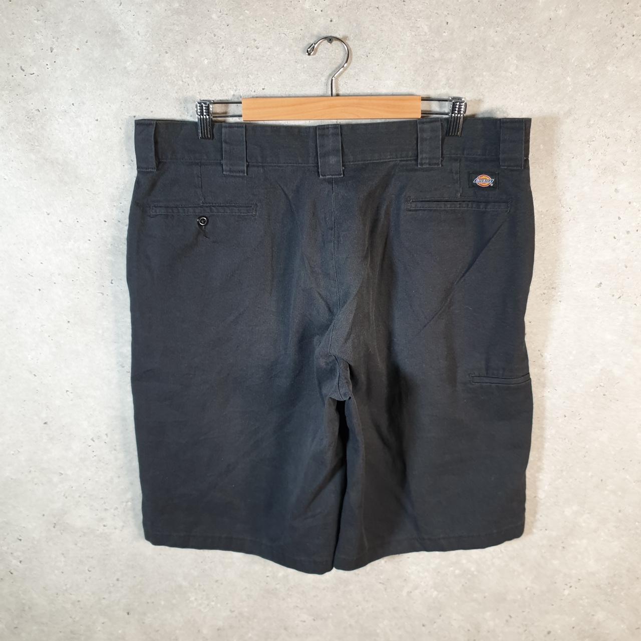 Vintage Dickies Flex Baggy Chino Shorts Jorts Cargo Mens W40 Black Relaxed Fit