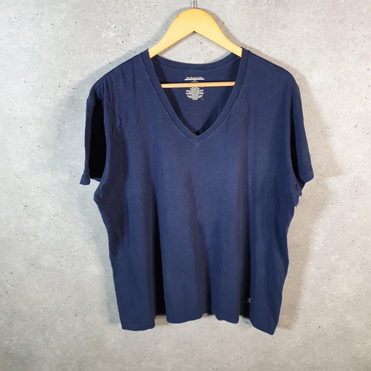 Vintage Ralph Lauren Polo T Shirt Men’s Large Blue Embroidered Classic Slim Fit Pony