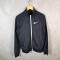 Vintage Nike Dri Fit Windbreaker Track Jacket Mens Small Black USA Swoosh Full Zip USA
