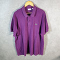 Vintage Lacoste Polo Shirt Men’s Large Purple Classic Fit Embroidered Logo