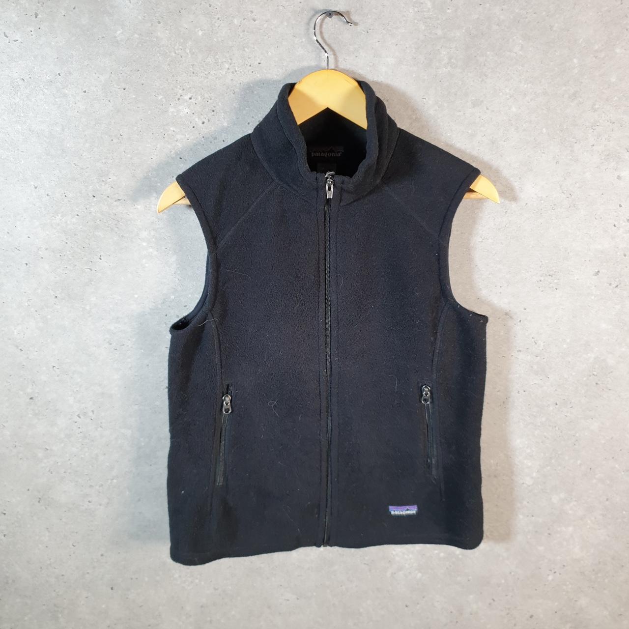 Vintage Patagonia Synchilla Better Sweater Fleece Vest Full Zip Sweatshirt Womens Medium Black