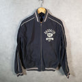 Vintage Ralph Lauren Polo Harrington Bomber Jacket Men’s Medium Black Pony Full Zip Big Fish Vintage