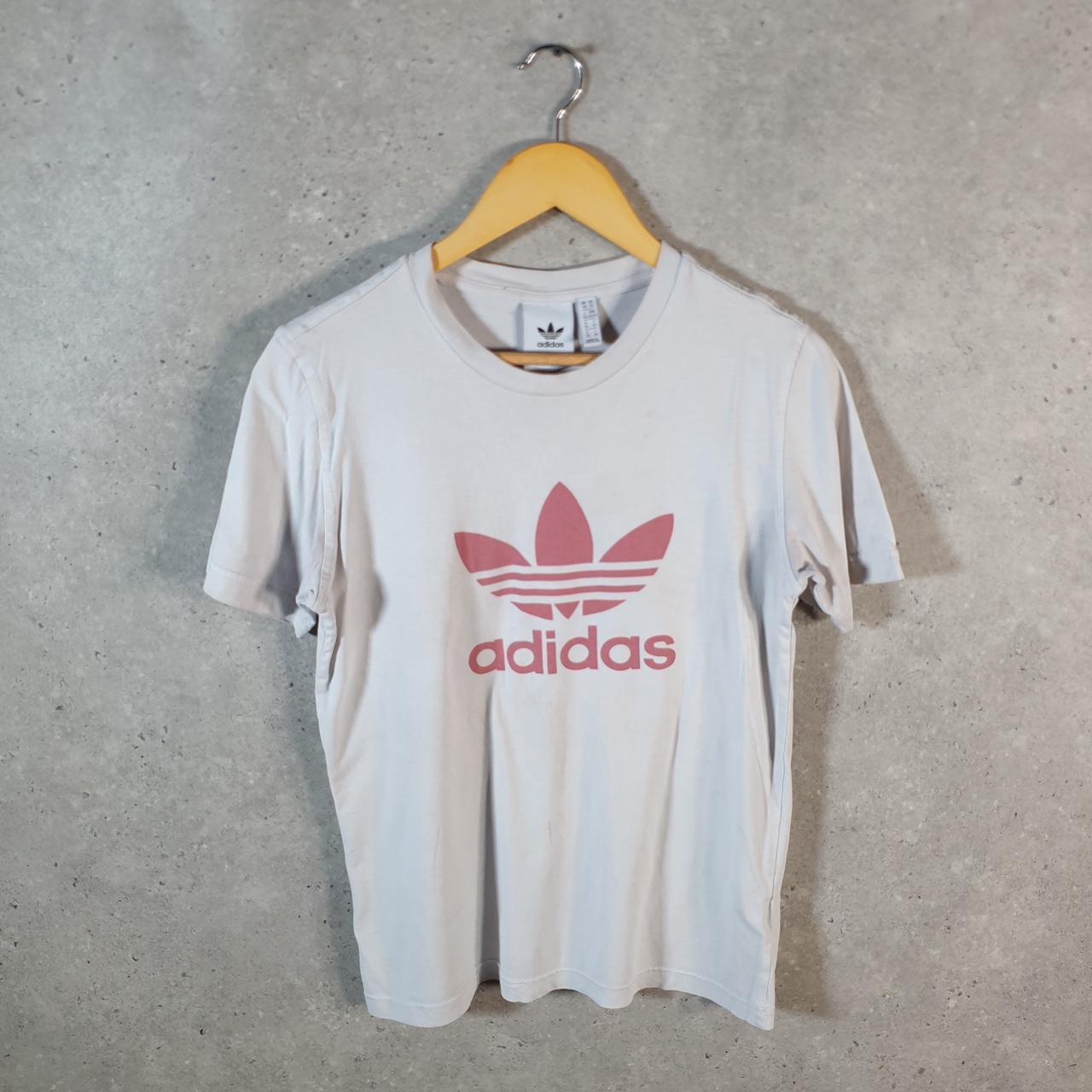 Vintage Adidas Spellout Trefoil Retro T Shirt Mens XS White Logo Athletic