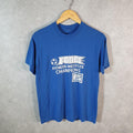 Vintage Vietnam Force Fitness champions USA Single Stitch T Shirt Men’s Small Blue C8107
