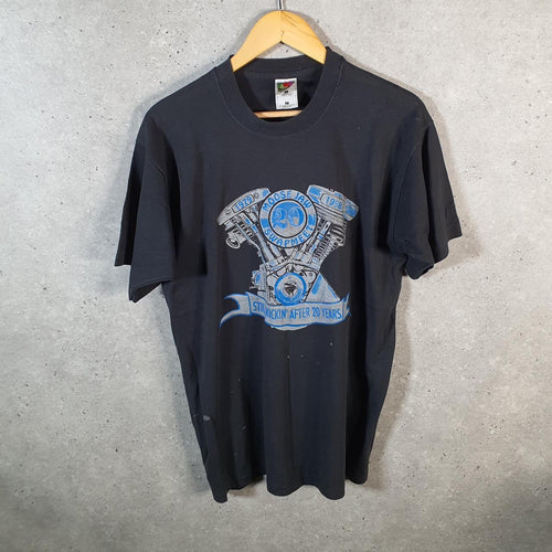 Vintage Best Fruit of the Loom Moose Jaw Swapmeet Single Stitch T Shirt Men’s Large Black Big Fish Vintage