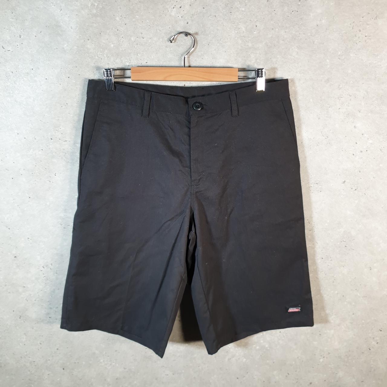 Vintage Dickies Flex Baggy Chino Shorts Jorts Cargo Mens W34 Black Relaxed Fit