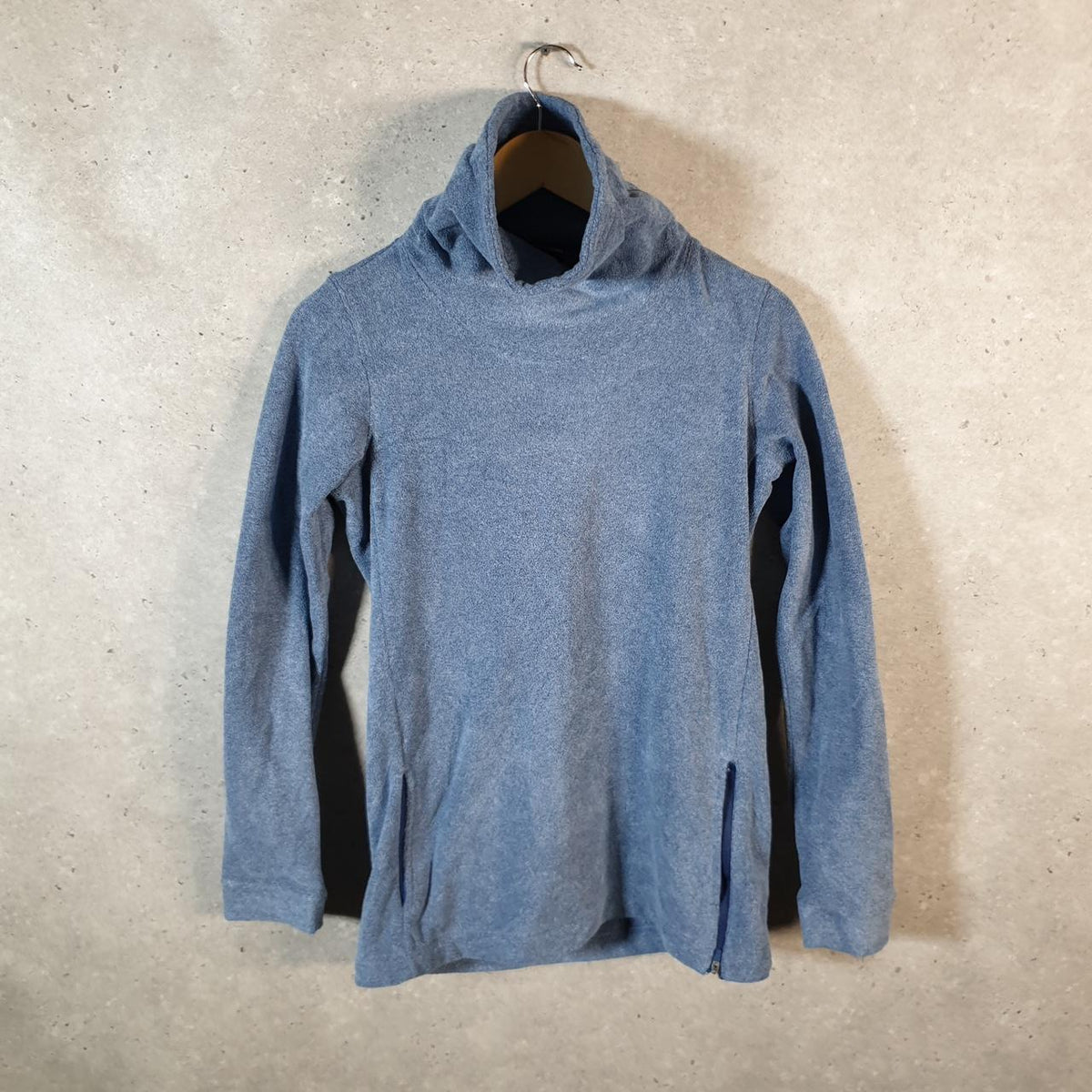 Vintage Nike Dri Fit fleece Sweatshirt Womens XS Blue Swoosh Y2K Pullover