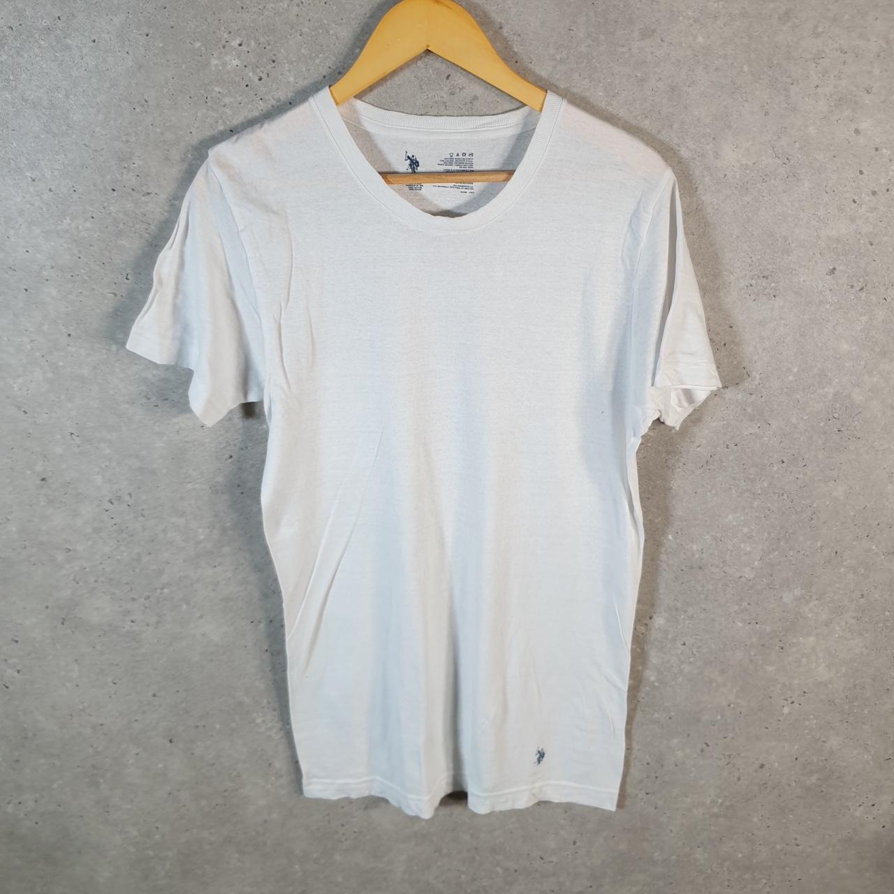 Vintage U.S. Polo Assn. Embroidered Logo T Shirt Mens Small White Athletic Casual