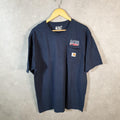 Vintage Carhartt Pocket T Shirt Men’s Medium Navy Blue Workwear Chore Utility Loose Fit C9182