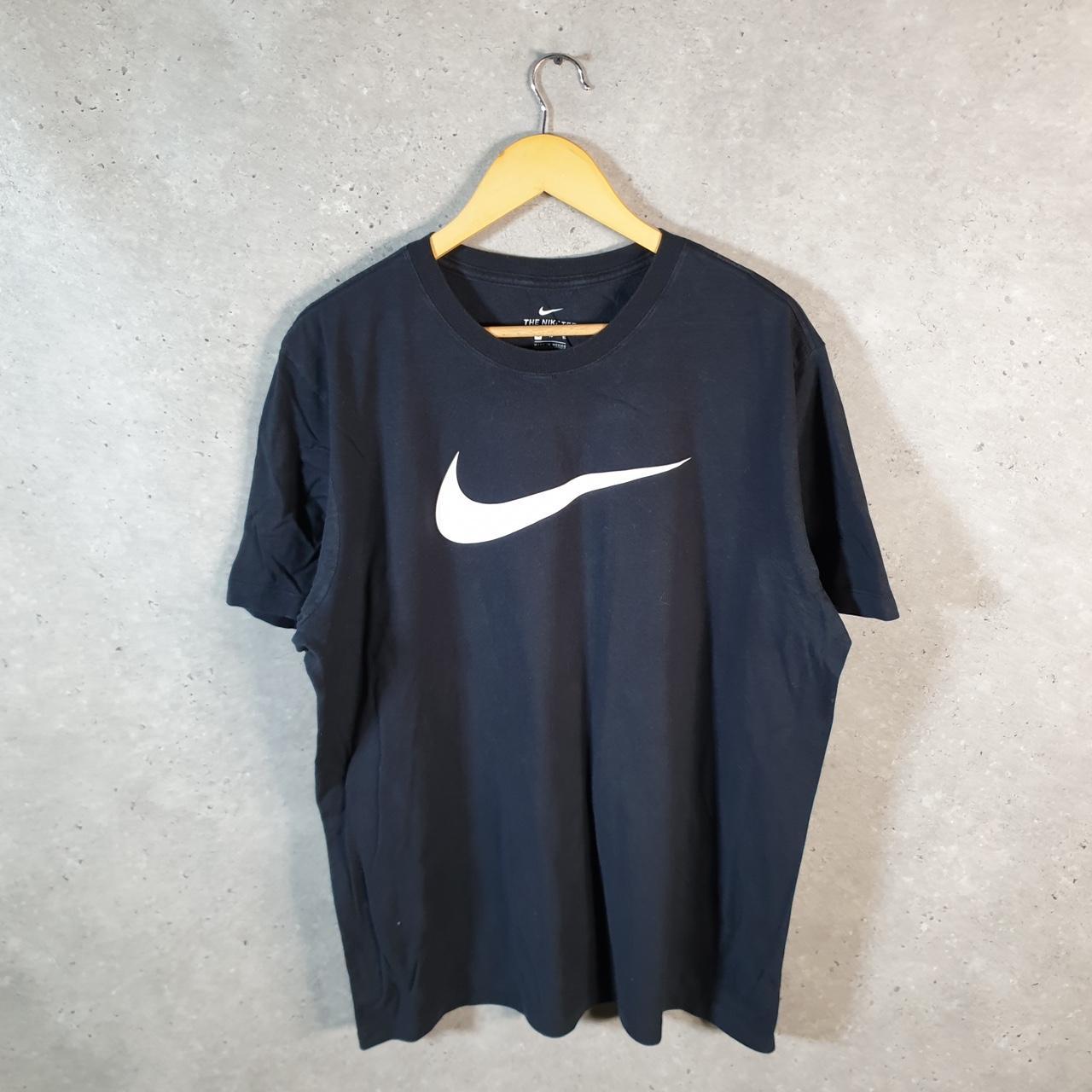 Vintage Nike Spellout Club T Shirt Men’s XL Black Logo Swoosh Athletic