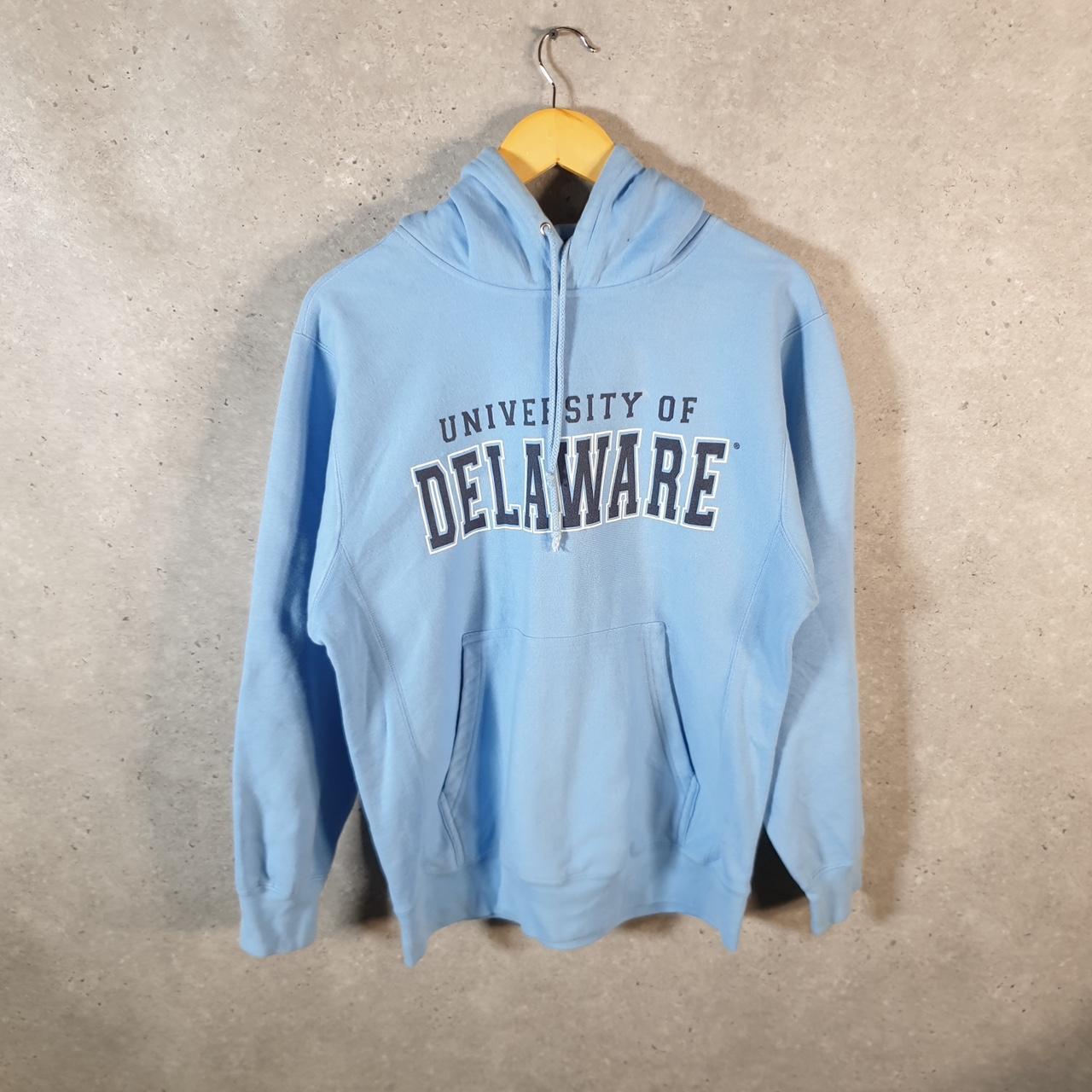 MV Sport University Of Delaware Hoodie Mens Small Blue Pullover USA