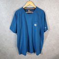 Vintage Carhartt Pocket T Shirt Men’s 2XL Blue Workwear Chore Utility Relaxed Fit C9335